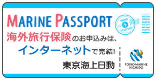 東京海上日動 海外旅行保険 MARINE PASSPORT インターネット契約
